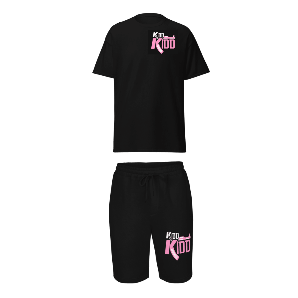 Kidd Kidd T-Shirt and Short Bundle - Black Pink